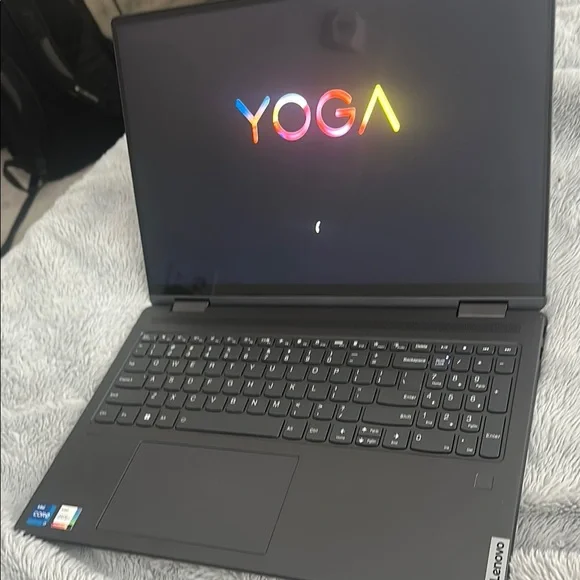 Lenovo Black Laptop Sleek Design Matte Finish
